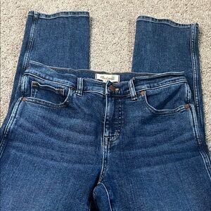 Madewell Mid Rise Stovepipe Dark Wash Blue Jeans Size 29P